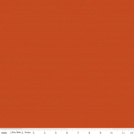 31" End of Bolt - CLEARANCE POParazzi C805 Rust - Riley Blake Designs - Geometric Tiny Squares Tone-on-Tone - Quilting Cotton Fabric