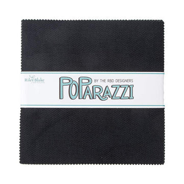SALE POParazzi Black Layer Cake 10" Stacker Bundle - Riley Blake Designs - 42-Piece Precut  - Squares - Quilting Cotton Fabric