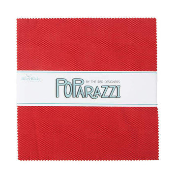 SALE POParazzi Red Layer Cake 10" Stacker Bundle - Riley Blake Designs - 42-Piece Precut  - Tiny Squares - Quilting Cotton Fabric