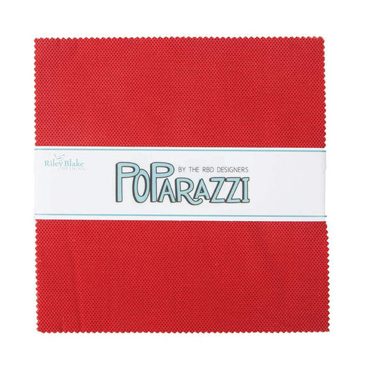 SALE POParazzi Red Layer Cake 10" Stacker Bundle - Riley Blake Designs - 42-Piece Precut  - Tiny Squares - Quilting Cotton Fabric