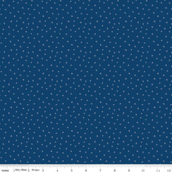 Pets Stars C13657 Navy - Riley Blake Designs - Children's Star - Quilting Cotton Fabric