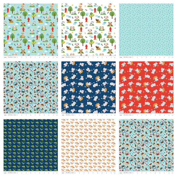 SALE Pets Fat Quarter Bundle 18 pieces - Riley Blake Designs - Pre Cut Precut - Dogs Cats Geckos Hamsters Goldfish- Quilting Cotton Fabric