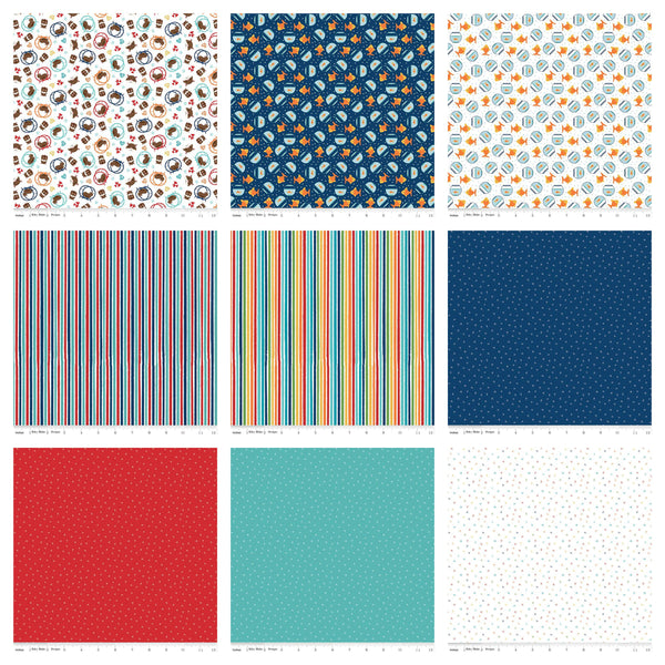 SALE Pets Fat Quarter Bundle 18 pieces - Riley Blake Designs - Pre Cut Precut - Dogs Cats Geckos Hamsters Goldfish- Quilting Cotton Fabric