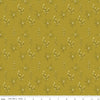 33" End of Bolt - DEAL Fall's in Town Drawing C13513 Green - Riley Blake Designs - Thanksgiving Autumn Leaves - Quilting Cotton Fabric