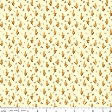 Fall's in Town Corn C13514 Cream by Riley Blake Designs - Thanksgiving Autumn Corn on the Cob - Quilting Cotton Fabric