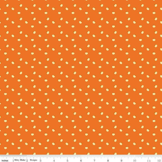 Fall's in Town Pumpkins C13518 Orange - Riley Blake Designs - Thanksgiving Autumn - Quilting Cotton Fabric