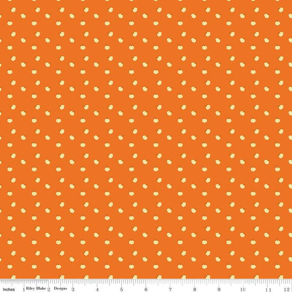 Fall's in Town Pumpkins C13518 Orange by Riley Blake Designs - Thanksgiving Autumn - Quilting Cotton Fabric