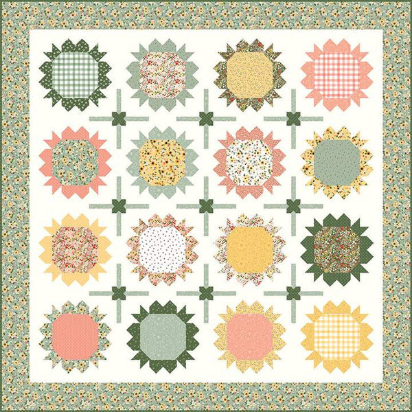 SALE Fields of France Quilt PATTERN P157 by Sandy Gervais - Riley Blake Designs - INSTRUCTIONS Only - Flowers Sunflowers