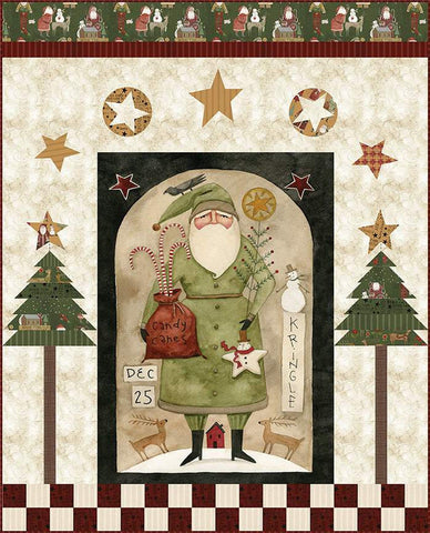 Kris Kringle Panel Quilt Boxed Kit KT-13440 - Riley Blake Designs - Christmas - Box Pattern Fabric - Quilting Cotton Fabric