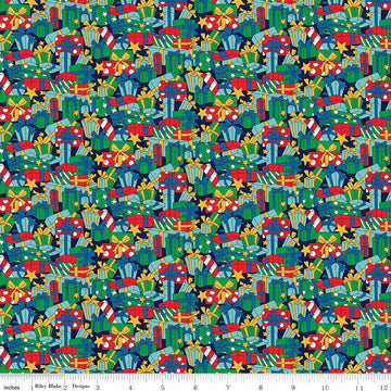 SALE Deck the Halls Present Surprise B 01666885B - Riley Blake Designs - Christmas Trees -  Liberty Fabrics  - Quilting Cotton Fabric