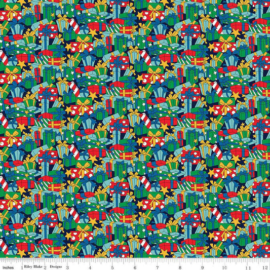 SALE Deck the Halls Present Surprise B 01666885B - Riley Blake Designs - Christmas Trees -  Liberty Fabrics  - Quilting Cotton Fabric