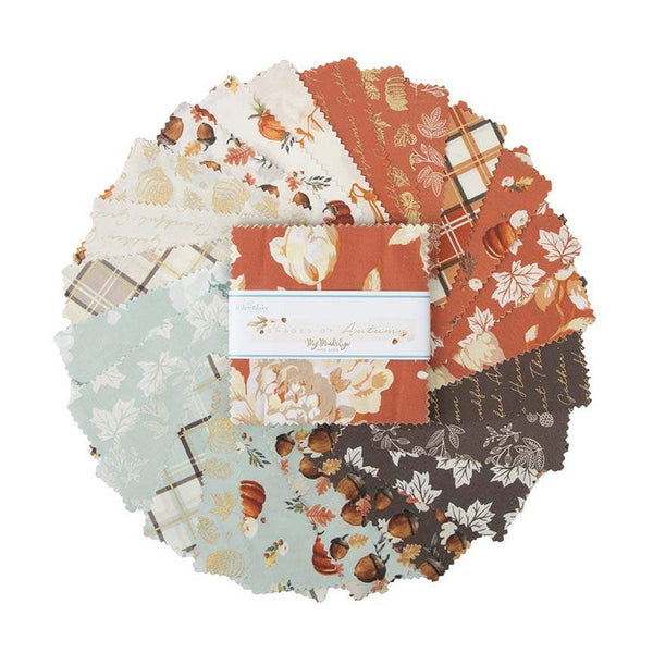 Shades of Autumn Charm Pack 5" Stacker Bundle - Riley Blake Designs - 42 piece Precut Pre cut - Fall - Quilting Cotton Fabric