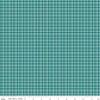 14" End of Bolt - Arrival of Winter Plaid C13524 Teal by Riley Blake Designs - Quilting Cotton Fabric