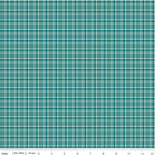 Arrival of Winter Plaid C13524 Teal by Riley Blake Designs - Quilting Cotton Fabric