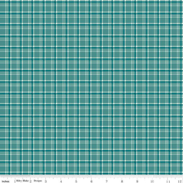 Arrival of Winter Plaid C13524 Teal by Riley Blake Designs - Quilting Cotton Fabric