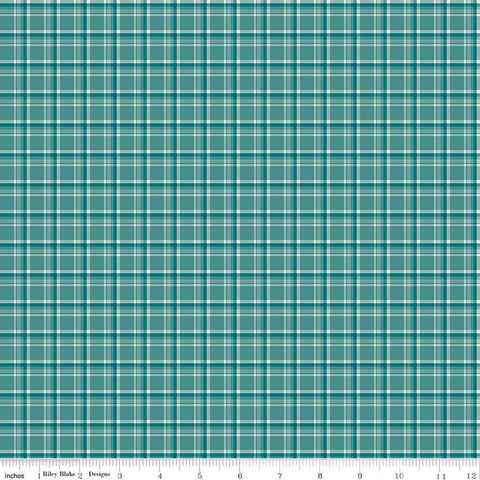 Arrival of Winter Plaid C13524 Teal by Riley Blake Designs - Quilting Cotton Fabric