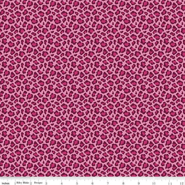 Floralicious Cheetah C13484 Pink - Riley Blake Designs - Animal Print - Quilting Cotton Fabric