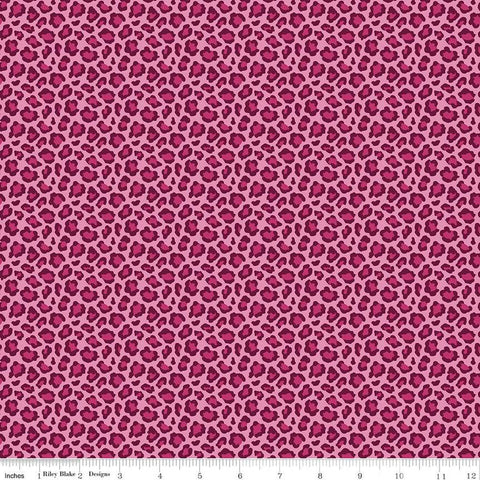 Floralicious Cheetah C13484 Pink - Riley Blake Designs - Animal Print - Quilting Cotton Fabric