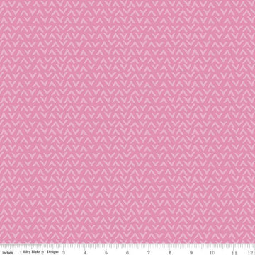 Fat Quarter End of Bolt - SALE Floralicious Tonal C13485 Pink - Riley Blake Designs - Tone-on-Tone Chevrons - Quilting Cotton Fabric