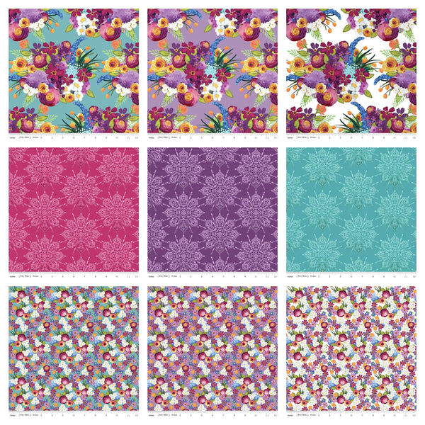 SALE Floralicious 2.5 Inch Rolie Polie Jelly Roll 40 pieces - Riley Blake Designs - Precut Pre cut Bundle - Floral - Quilting Cotton Fabric