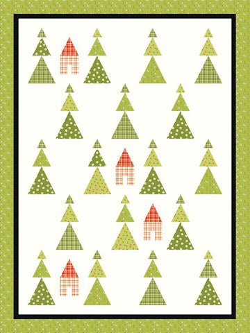 SALE Among the Pines Quilt PATTERN P157 by Sandy Gervais - Riley Blake Designs - INSTRUCTIONS Only - Piecing Trees Houses