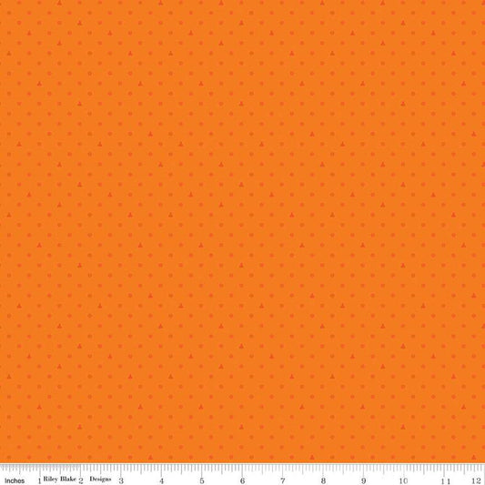 Colors of Kindness Dots C13682 Orange by Riley Blake Designs - Crayola Crayons Polka Dot Dotted - Quilting Cotton Fabric - Licensed Product