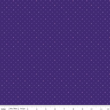 Colors of Kindness Dots C13682 Purple - Riley Blake Designs - Crayola Crayons Polka Dot Dotted - Quilting Cotton Fabric - Licensed Product