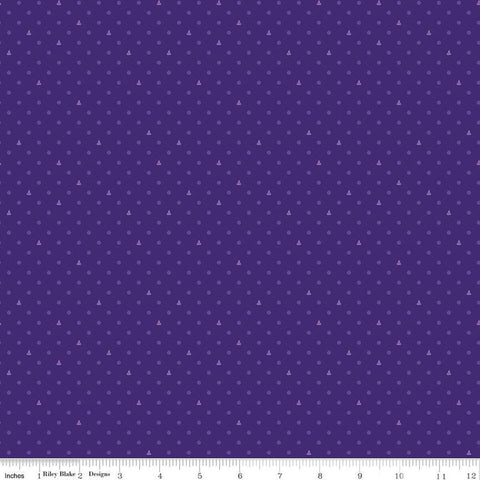 SALE Colors of Kindness Dots C13682 Purple by Riley Blake Designs - Crayola Crayons Polka Dot Dotted - Quilting Cotton Fabric