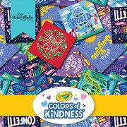 SALE Colors of Kindness Fat Quarter Bundle 18 pieces - Riley Blake Designs - Pre Cut - Crayola - Quilting Cotton Fabric - Licensed Product