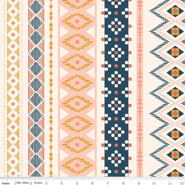 SALE Santa Fe Main C13380 Cream - Riley Blake Designs - Geometric Southwest Southwestern - Quilting Cotton Fabric