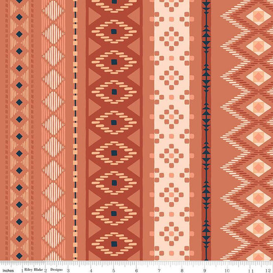 SALE Santa Fe Main C13380 Terracotta - Riley Blake Designs - Geometric Southwest Southwestern - Quilting Cotton Fabric