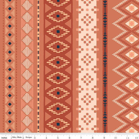 SALE Santa Fe Main C13380 Terracotta - Riley Blake Designs - Geometric Southwest Southwestern - Quilting Cotton Fabric