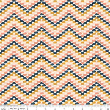 SALE Santa Fe Chevron C13384 Cream - Riley Blake Designs - Brush Strokes Southwest Southwestern - Quilting Cotton Fabric