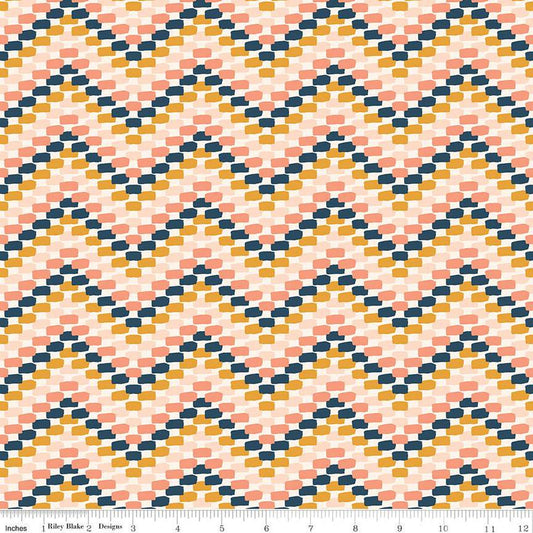 SALE Santa Fe Chevron C13384 Cream - Riley Blake Designs - Brush Strokes Southwest Southwestern - Quilting Cotton Fabric