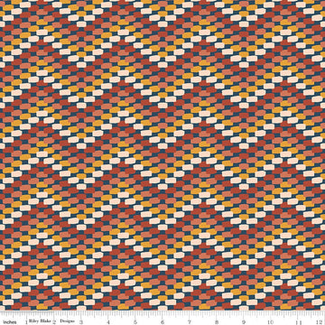 CLEARANCE Santa Fe Chevron C13384 Navy - Riley Blake Designs - Brush Strokes Southwest Southwestern - Quilting Cotton Fabric