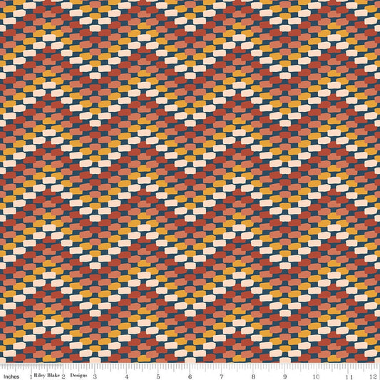 CLEARANCE Santa Fe Chevron C13384 Navy - Riley Blake Designs - Brush Strokes Southwest Southwestern - Quilting Cotton Fabric