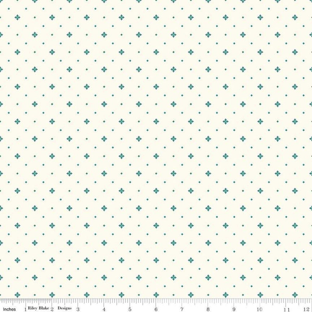 Arrival of Winter Ditsy C13526 Cream by Riley Blake Designs - Diamonds - Quilting Cotton Fabric