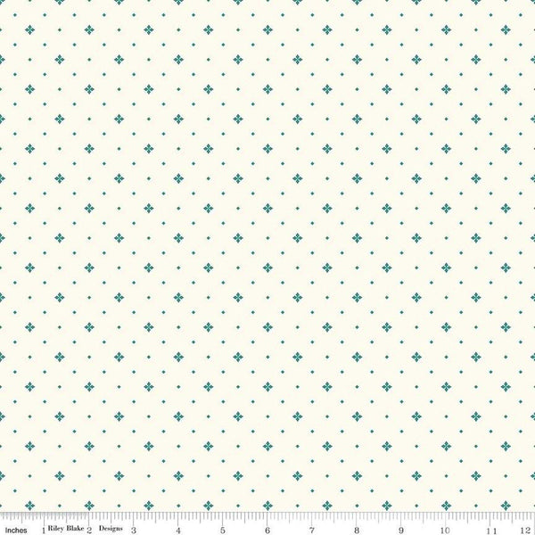 Arrival of Winter Ditsy C13526 Cream by Riley Blake Designs - Diamonds - Quilting Cotton Fabric