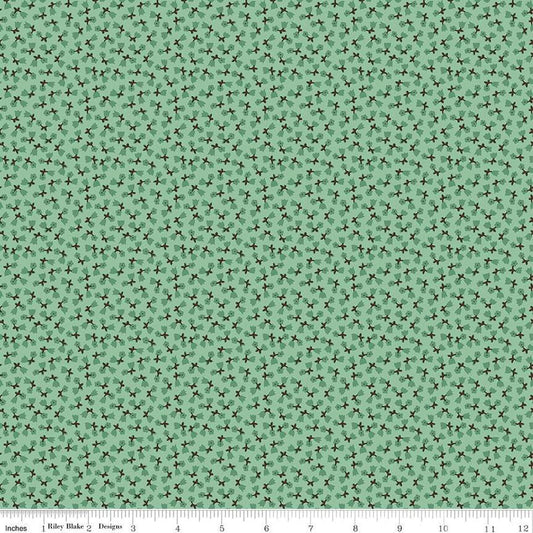 SALE Home Town Eastman C13584 Leaf - Riley Blake Designs - Floral Flowers - Lori Holt - Quilting Cotton Fabric