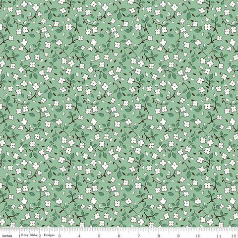 SALE Home Town Swasey C13590 Leaf by Riley Blake Designs - Floral Flowers - Lori Holt - Quilting Cotton Fabric