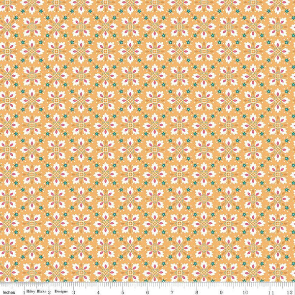 SALE Home Town Hamilton C13591 Heirloom Daisy by Riley Blake Designs - Floral Flowers Medallions - Lori Holt - Quilting Cotton Fabric