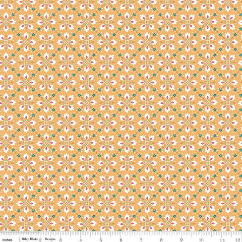 SALE Home Town Hamilton C13591 Heirloom Daisy by Riley Blake Designs - Floral Flowers Medallions - Lori Holt - Quilting Cotton Fabric
