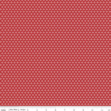 SALE Home Town Dansie Schoolhouse Red Geometric Fabric C13595 - Lori Holt Riley Blake Quilting Cotton Fabric
