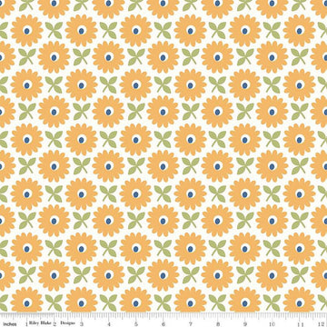 3-Yard cut- SALE Home Town WIDEBACK WB13601 Heirloom Daisy - Riley Blake - 108" Floral - Lori Holt - Quilting Cotton Fabric
