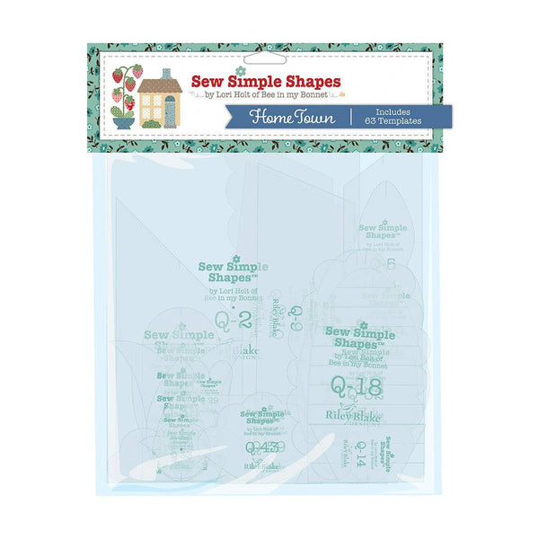 Home Town Sew Simple Shapes STT-31079 by Lori Holt - Riley Blake Designs - 63 Plastic Applique Templates