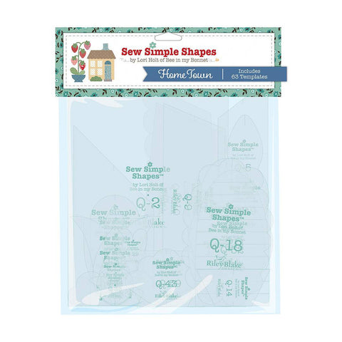SALE Home Town Sew Simple Shapes STT-31079 by Lori Holt - Riley Blake Designs - 63 Plastic Applique Templates