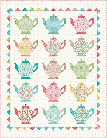 SALE Granny's Teapot Quilt PATTERN P120 - Lori Holt - Riley Blake Designs - INSTRUCTIONS Only - Piecing 10" Stacker Friendly
