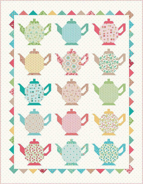 SALE Granny's Teapot Quilt PATTERN P120 by Lori Holt - Riley Blake Designs - INSTRUCTIONS Only - Piecing 10" Stacker Friendly