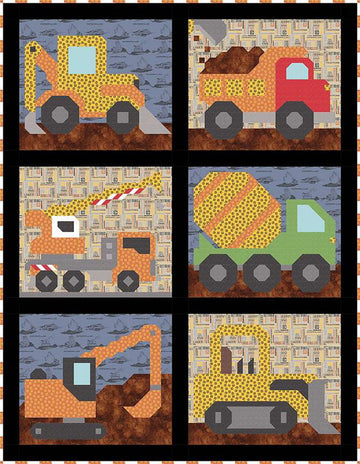 Construction Crew Quilt PATTERN P181 - Lisa Muilenburg - Riley Blake Designs - INSTRUCTIONS Only - Piecing Advanced Beginner