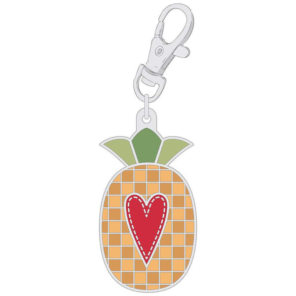 SALE Lori Holt Enamel Happy Charm ST-31083 Pineapple - Riley Blake Designs - Approximately 1" x 1 3/4"